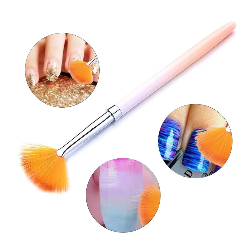1 шт. щетка для очистки от пыли в форме вентилятора кисть румян мягкая блестящая