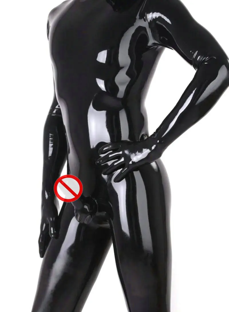 Латексный Фетиш Костюм Кошки сексуальный Zentai боди мужское полное покрытие с