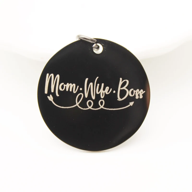 Мама жена босс очарование нержавеющая сталь мама Wifey подвески с высокой польской