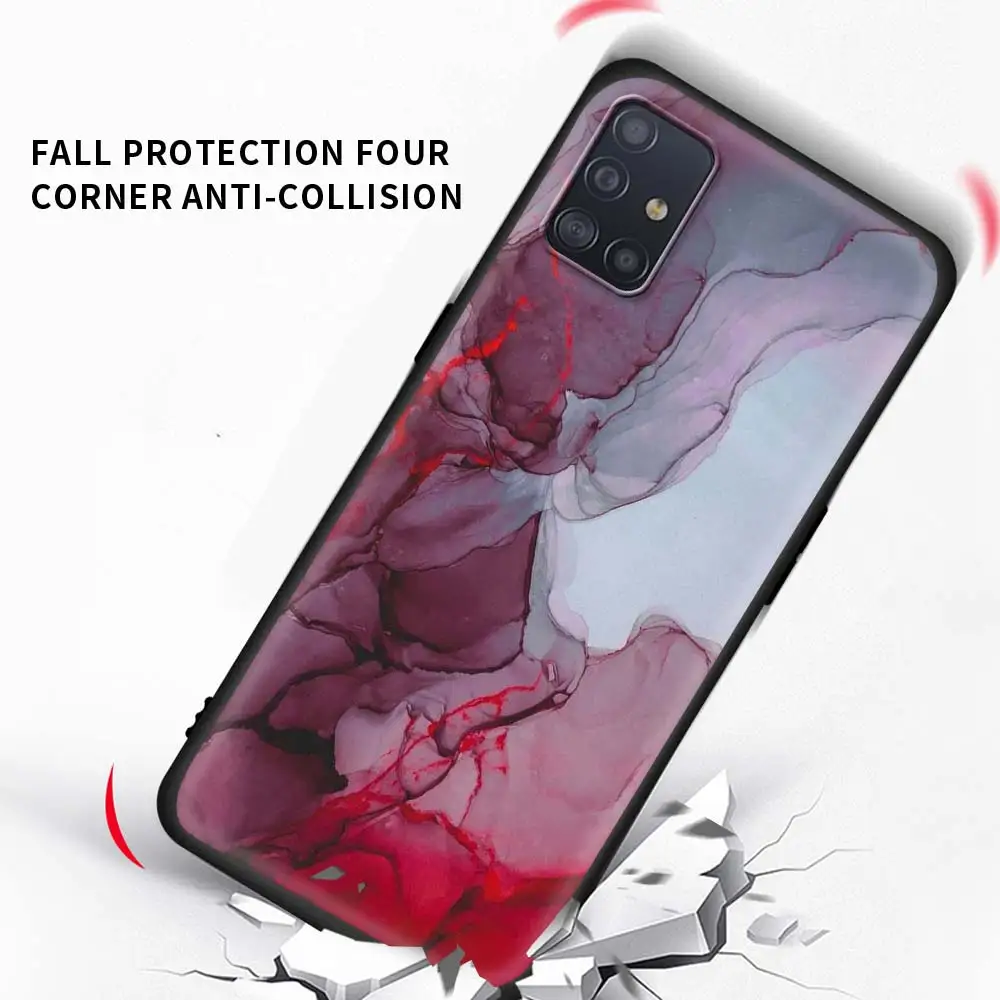

Colourful Marble Luxury Phone Case for Samsung Galaxy A51 A71 A01 A11 A21 A21s A31 A41 A42 5G A50 A10 A20e Back Cover Soft Coque