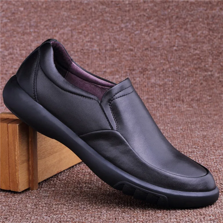 slip on Британский стиль; мужская повседневная обувь из мягкой кожи; сезон весна-осень; деловая Дизайнерская обувь на шнуровке; дышащие мужские дизайнерские кроссовки - Цвет: slip on