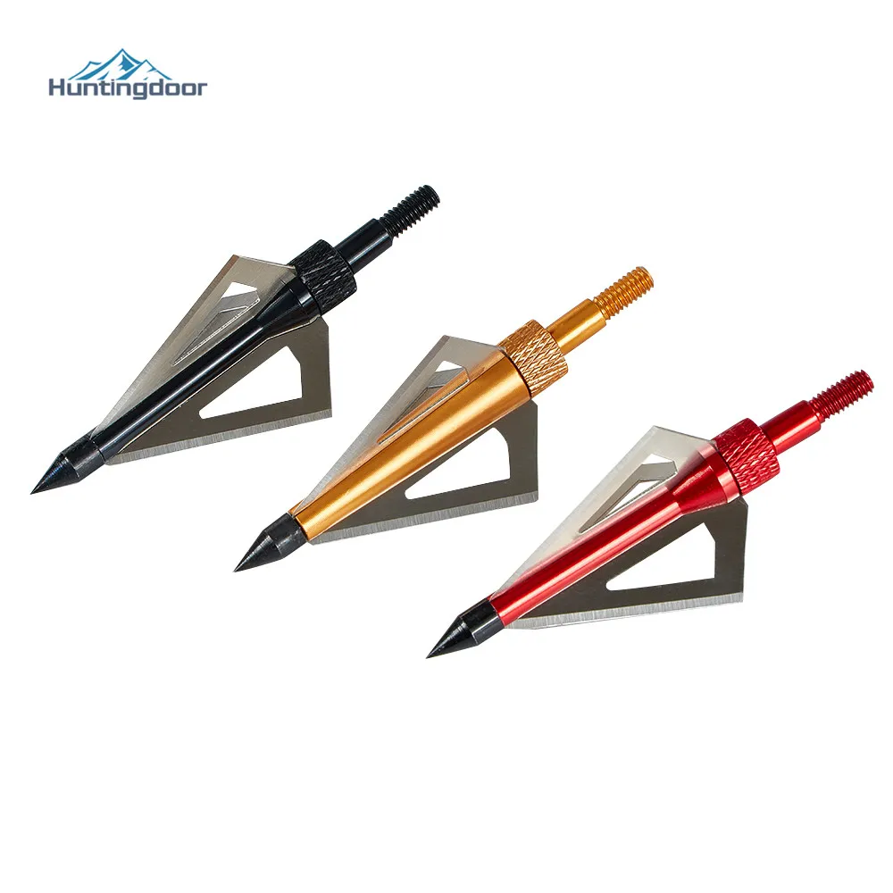 12PCS Hunting Triple Blade Crossbow Arrowhead 3 Mechanic Broadheads for Archery Arrows Bolts Accessories | Спорт и развлечения