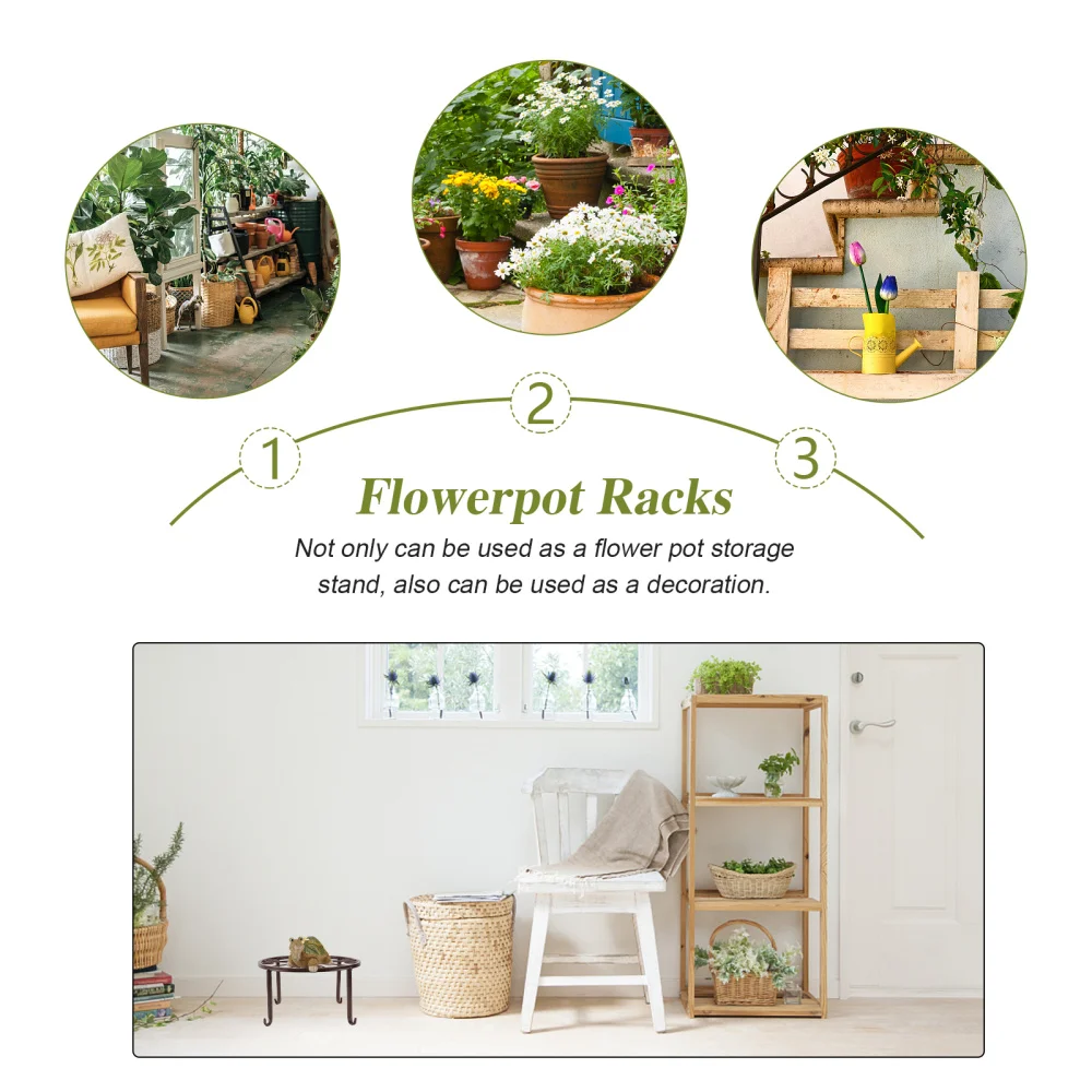 

3Pcs Outdoor Flowerpot Racks Decorative Bonsai Bases Gardening Pot Stands