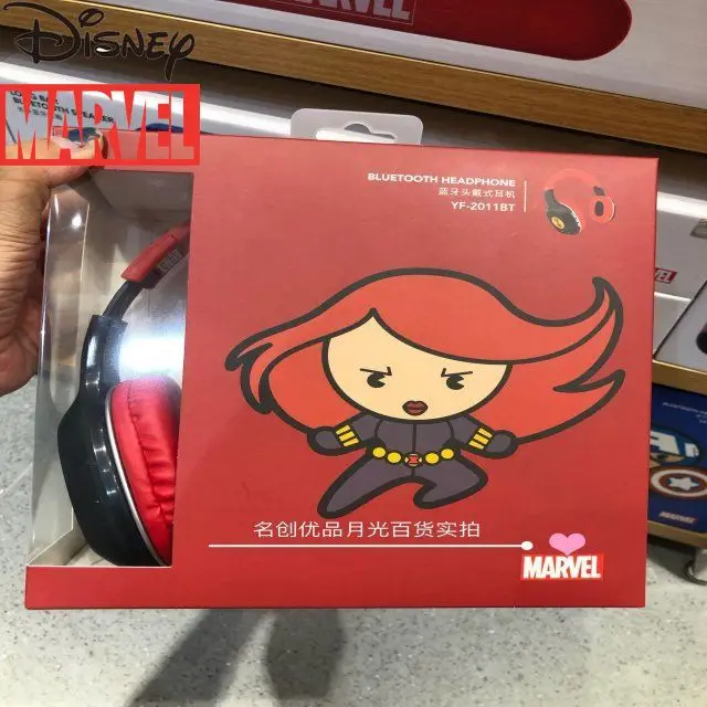 

Bluetooth-наушники с героями Диснея, Капитана Америка, Marvel, черная вдова