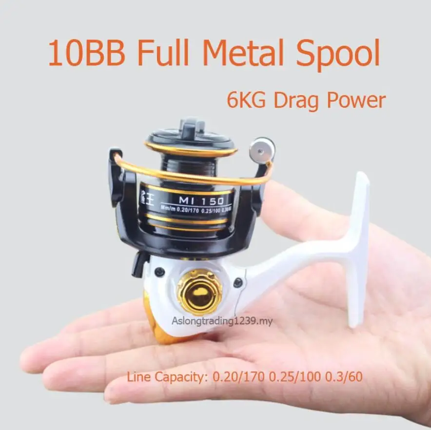

Full Metal Spool Mini Reel MI 150 500 series Spinning reels Palm Size Reel Wheel Lure Bass Trout Outdoor Ice Fishing Sea Ro