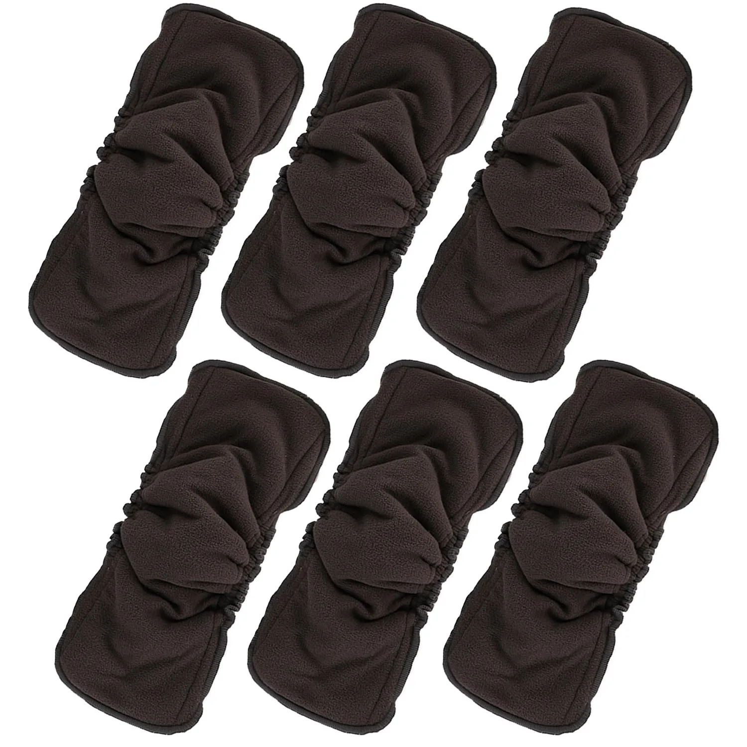 6 шт 5-Слои Многоразовые моющиеся воды впитывающие Дышащие бамбуковый уголь