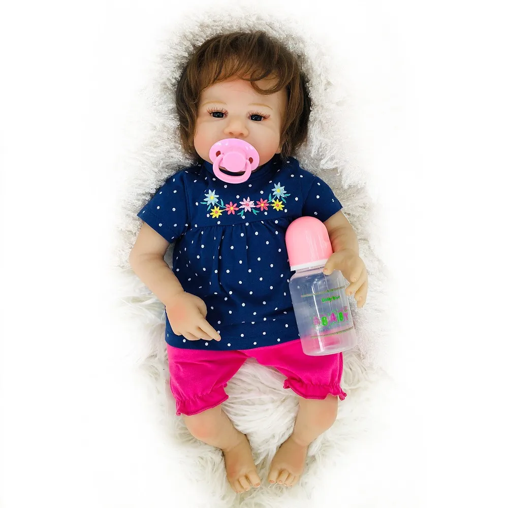 18 дюймов Reborn Baby Doll силиконовые виниловые новорожденных реалистичные младенцев