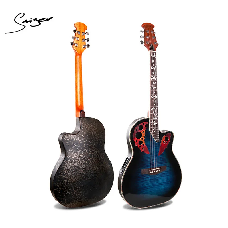 Электрическая акустическая гитара с двойным отверстием 41 дюйм | Спорт и