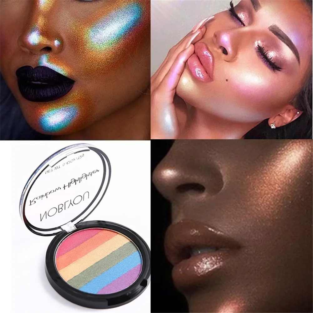 Палитра радужных теней для век с высосветильник ьЮ 6 цветов палитра высоким