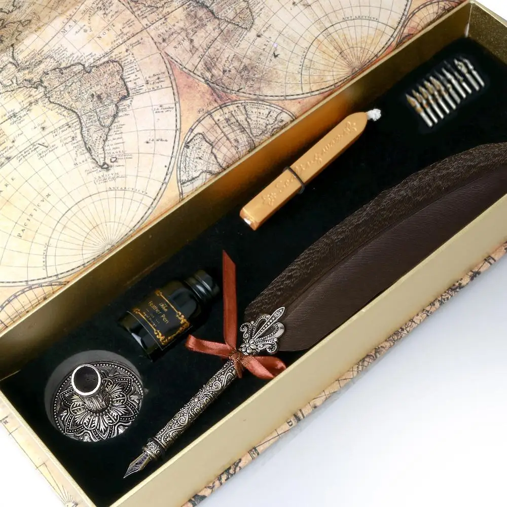 Hethrone винтажная старинная перьевая авторучка из натурального металла английская