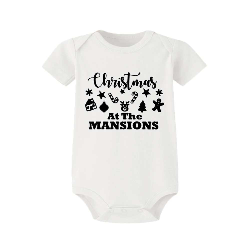 Рождественская семейная подходящая одежда для папы мамы детей футболки детские