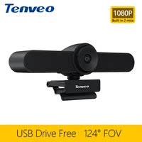 tenveo va200 hd 1080p webcamera all in one video and audio conference webcam built in 2 mics for live broadcast video calling