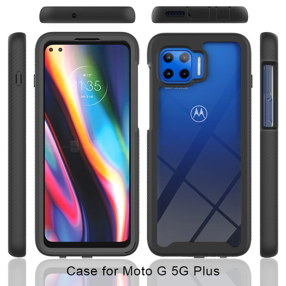 

6 Colors Shockproof Case For Motorola Moto G 5G G7 G8 G9 Power One Zoom E6S New Shell Phone Soft Bumper TPU + PC Back Cover Skin