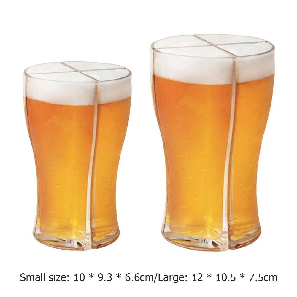 

Super Schooner Beer Glasses Mug Cup Separable 4 part Large Capacity Thick Beer Mug Glass Cup for Club Bar Party Drinkware