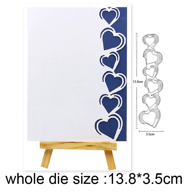 

Craft dies Christmas Heart Border Metal Cutting Dies Stencils Dies for DIY Scrapbooking dies Album Paper Card Embossing Die Cuts