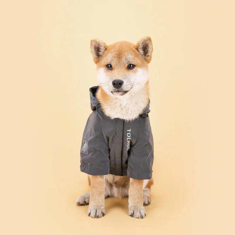 

Comfortable and Breathable Pet Puppy Hooded Jacket For Small and Medium-sized Dogs Reflective at Night Weatherproof Pet Coats