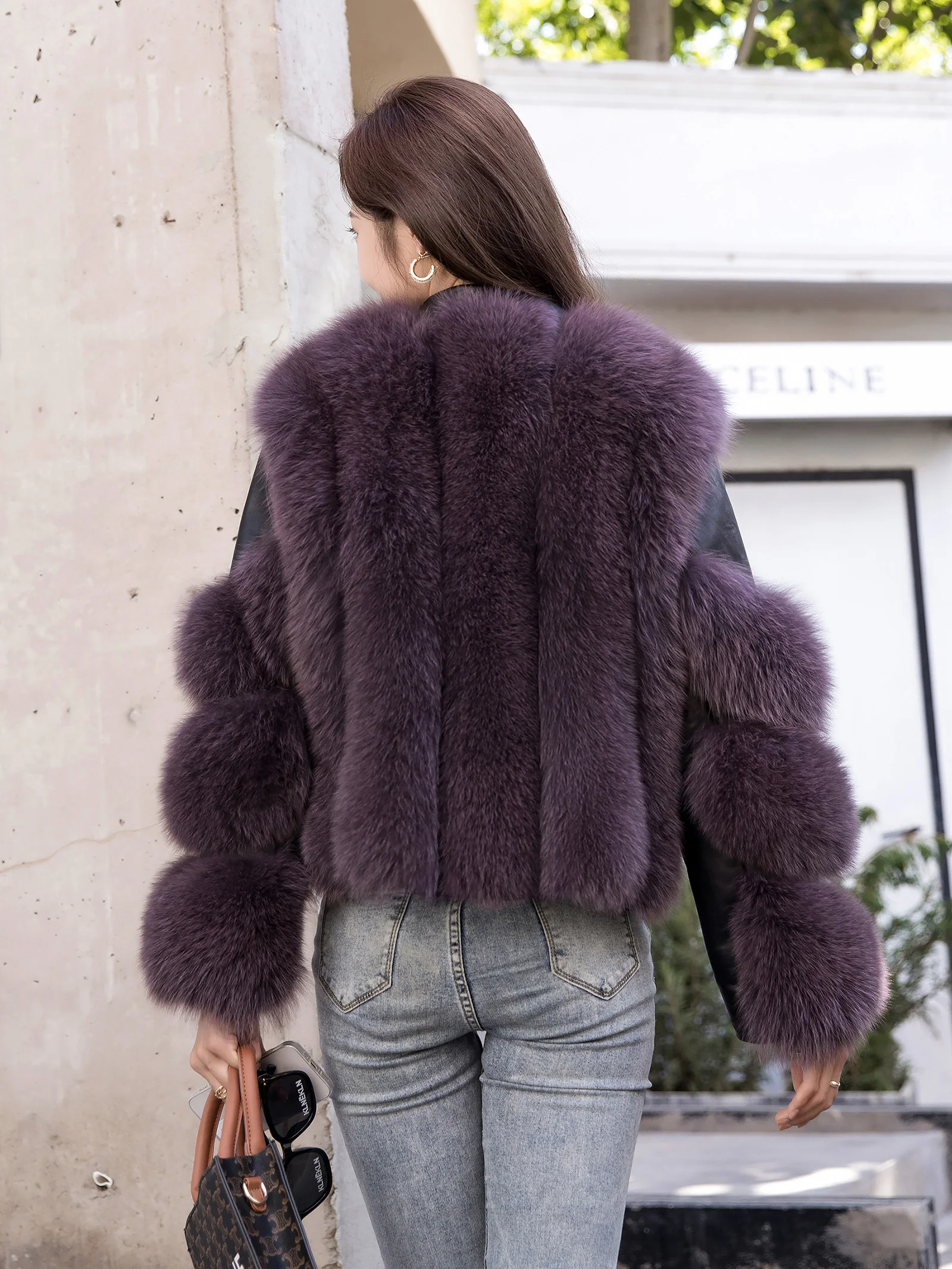 Real fox fur coat women winter fur coat natural fox fur jacket animal fur top wholesale quality clothing