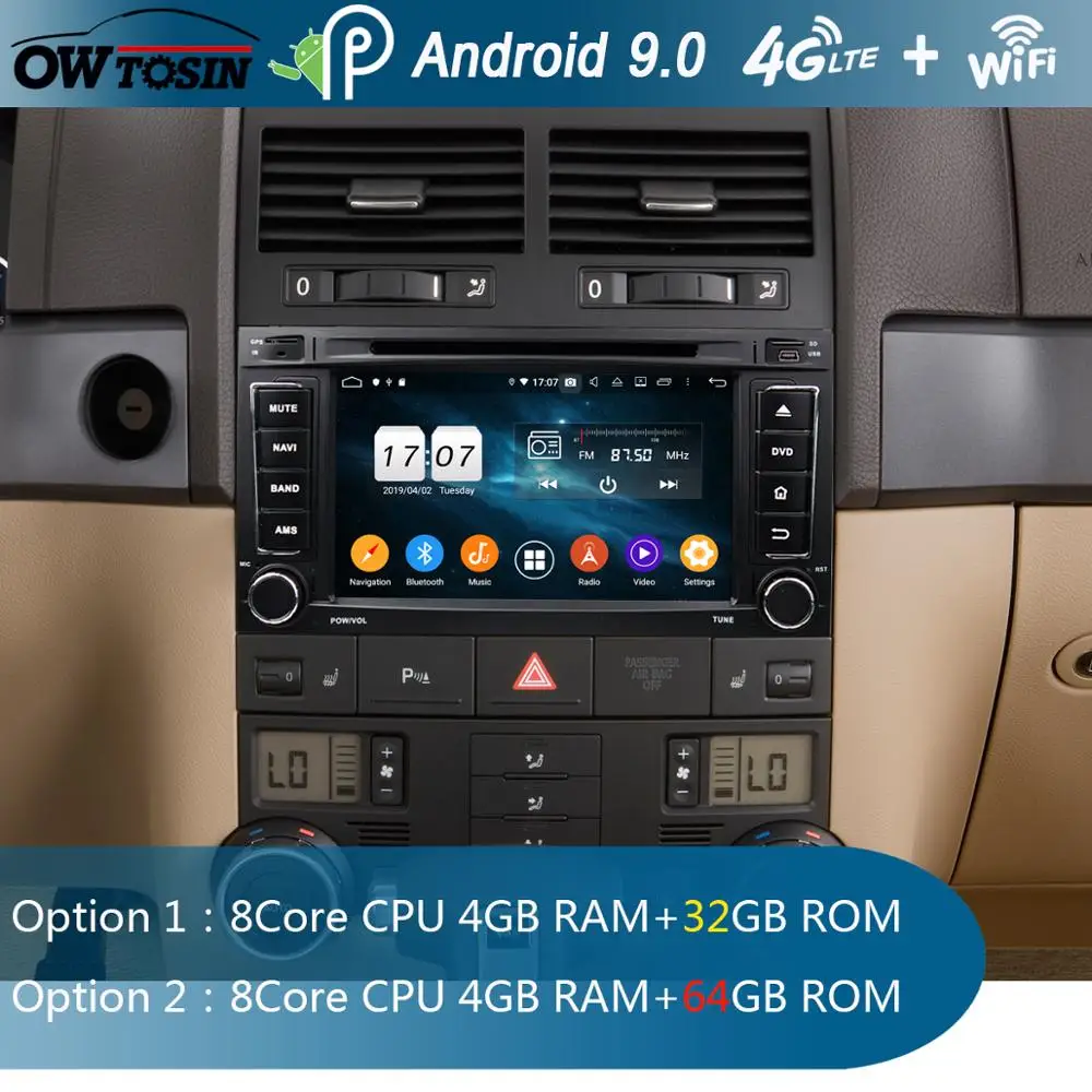 Автомагнитола с GPS 7 &quotIPS 8 ядер 4 Гб ОЗУ + 64 ПЗУ Android 9 0 для Volkswagen VW Touareg Multivan Transporter T5