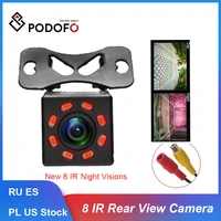 podofo car rear view camera universal 8 ir night vision backup parking reverse camera waterproof 170 wide angle hd color image