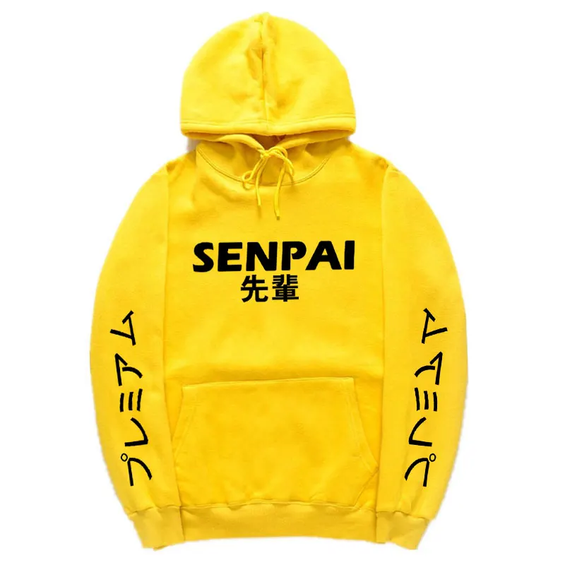 Модная японская уличная одежда SENPAI, толстовка с капюшоном, несколько цветов, мужские и женские толстовки, пуловер, sudadera hombre