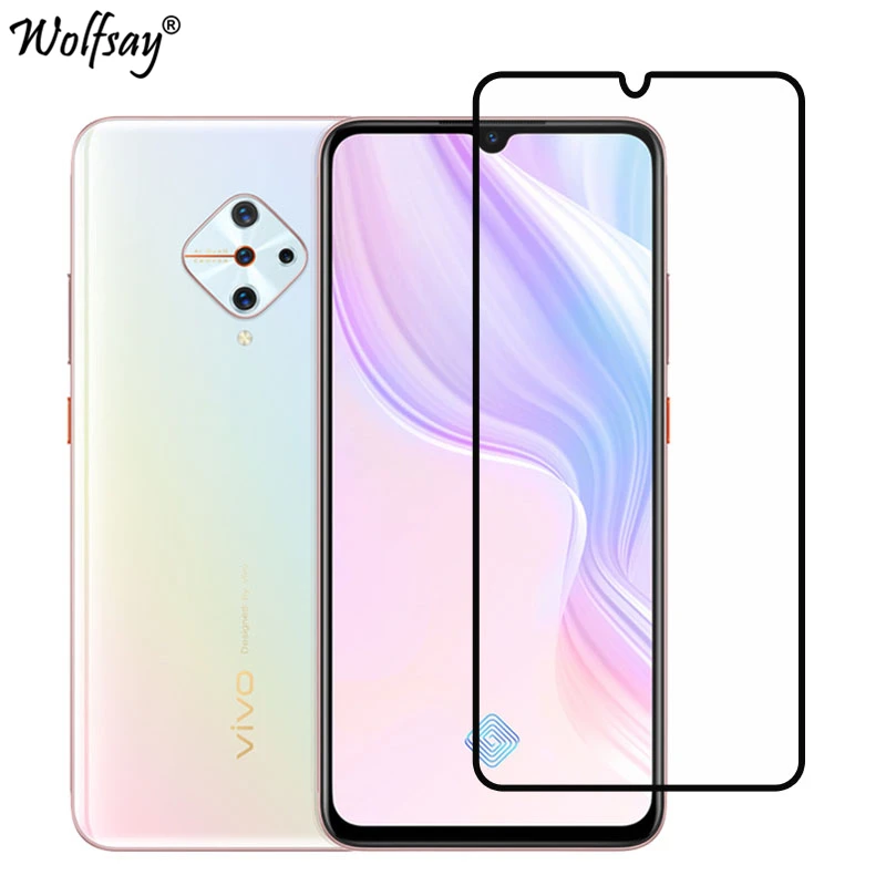 Protector de pantalla de vidrio templado para Vivo Y9S, funda completa con pegamento, vidrio de seguridad, para Y9S, V1945A, V1945T, Y9S, 2 uds.-0