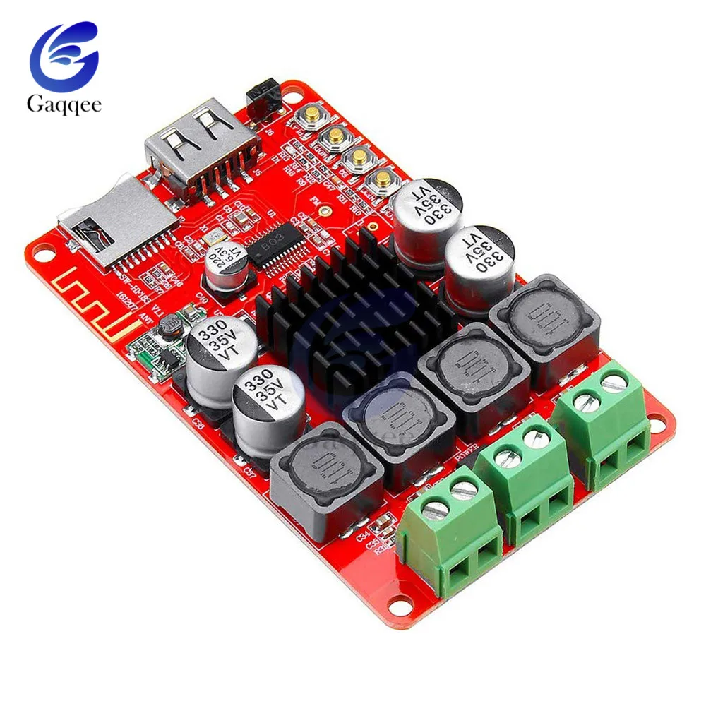 Плата усилителя модуль платы с Bluetooth 4 0 DC 12-24 В TPA3116D2 50 Вт + диском U tf-картой