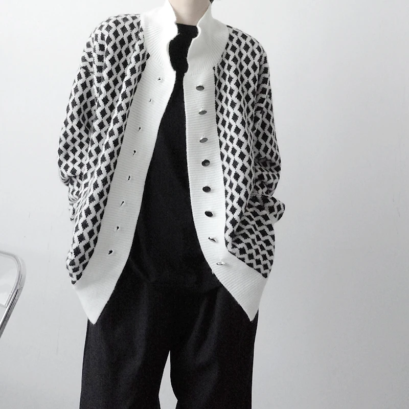 

Новинка, Свободный Повседневный свитер для мужчин и женщин, кардиган, Женская куртка, винтажный Модный свитер для пары, пальто, Топ