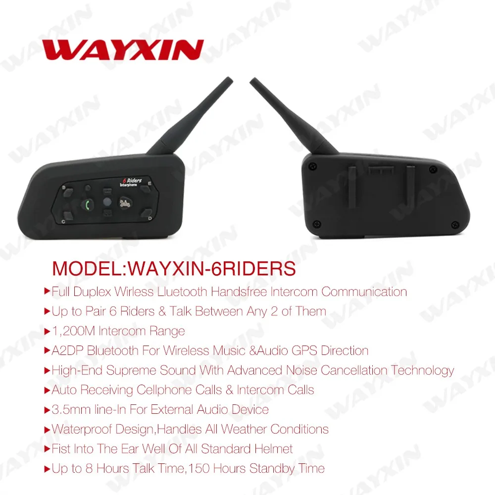 Новинка Bluetooth домофон мотоциклетный шлем аксессуары динамик 1200 м 6 всадников