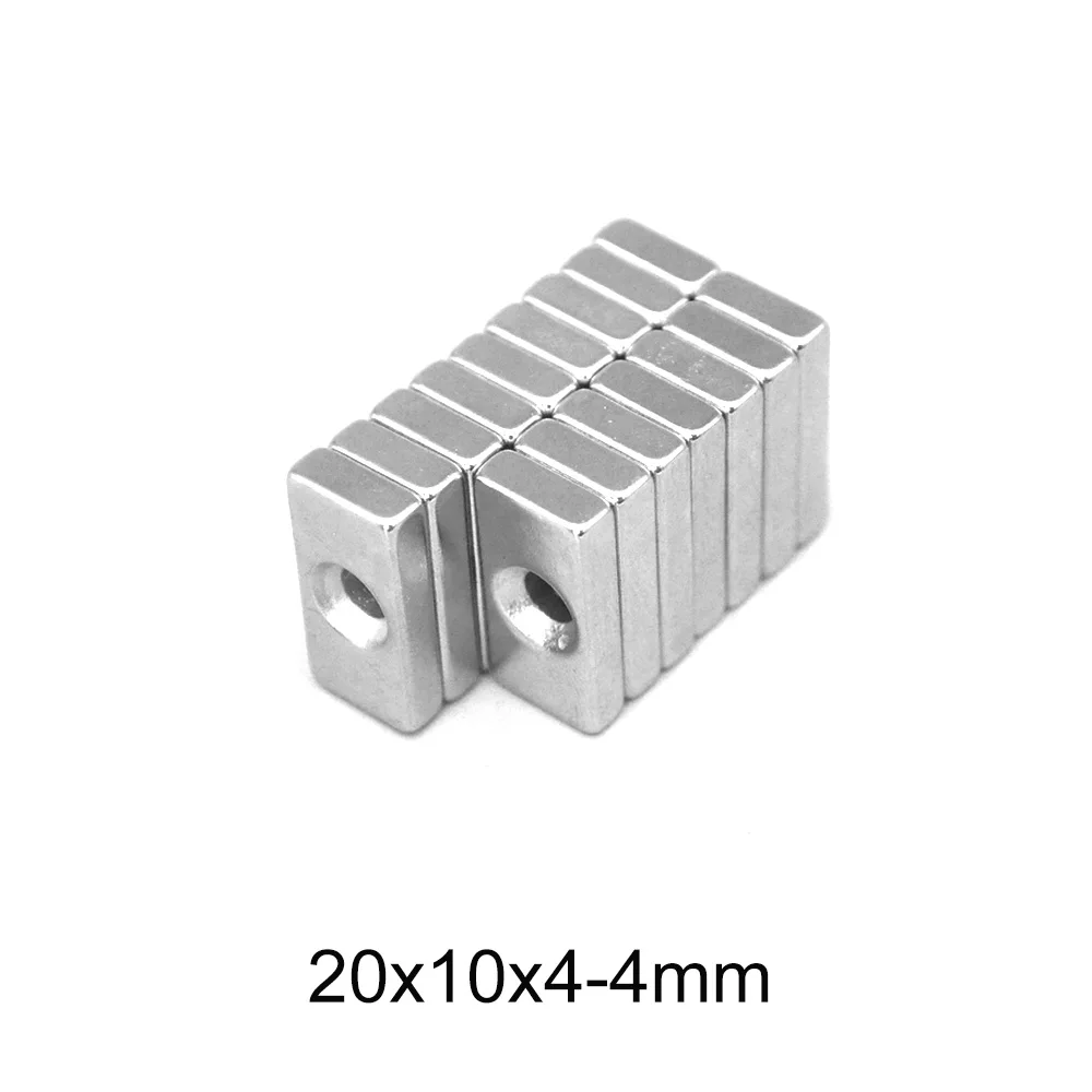 

Неодимовый магнит с потайным отверстием, 2/5/10/20/50 шт., 20x10x4-4 мм