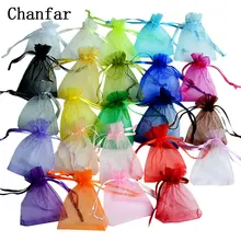 50pcs/lot 24 Colors Organza Bags 7x9 9x12 10x15 13x18CM Jewelry Packaging Bags Wedding Gift Storage Drawstring Pouches Wholesale