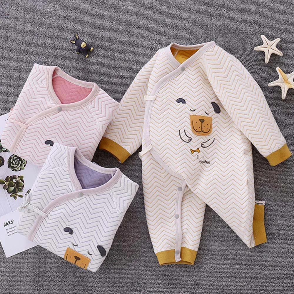 Комбинезон для маленьких девочек Amyababy из хлопка с мультяшным рисунком Одежда