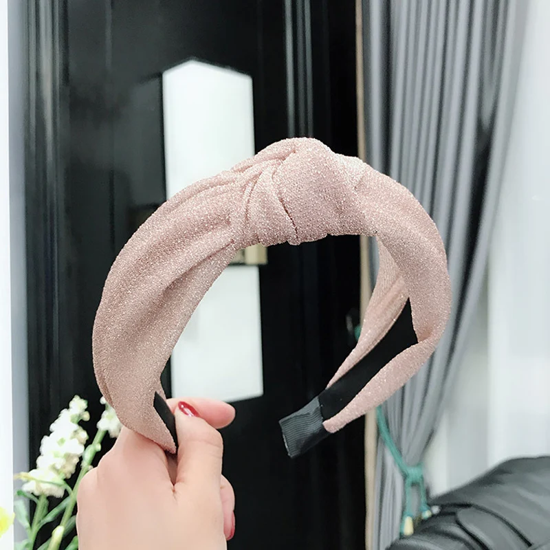 Обруч для волос с блестками Женский сетчатый ободок перехлёстом модный