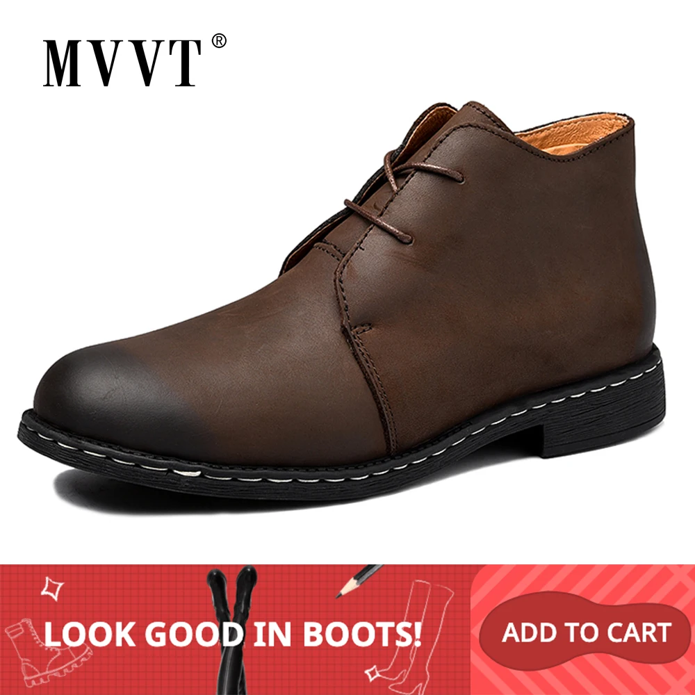MVVT/ботинки из натуральной кожи мужские зимние ботинки качественные кожаные