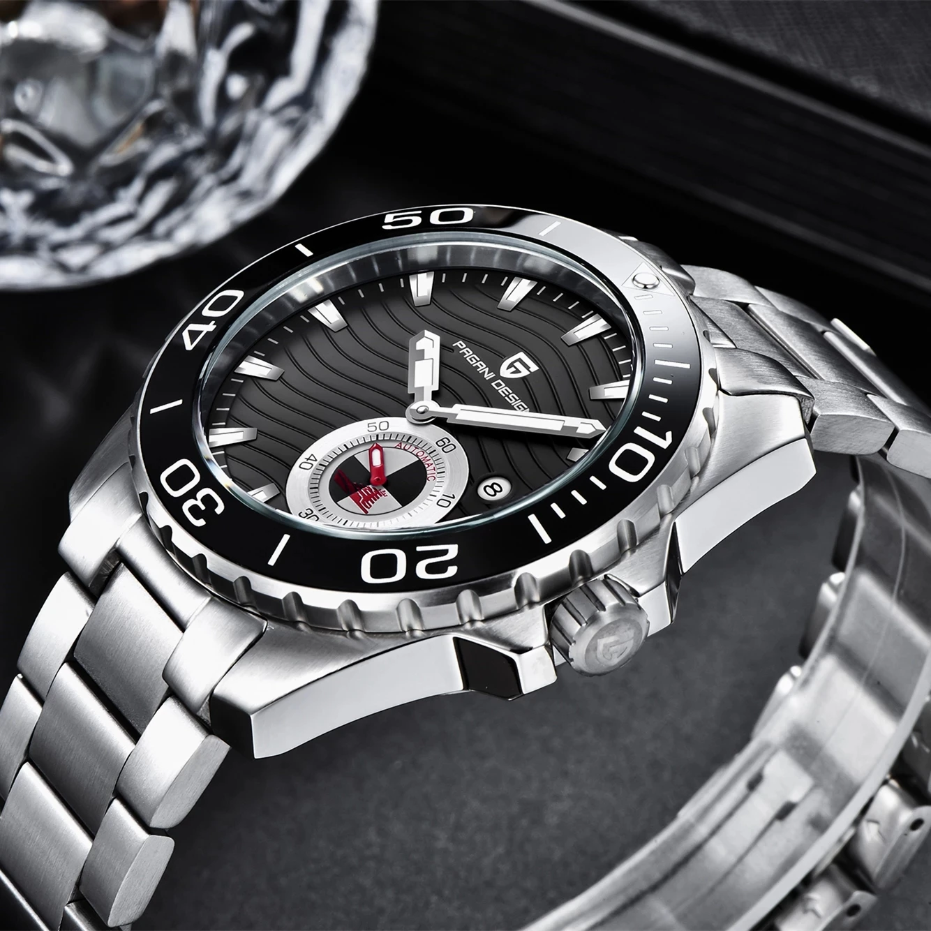PAGANI DESIGN Top Brand Men's Automatic Watch Sapphire Glass Luminous Hands Men Watch 100M Waterproof Men Mechanical WristWatch