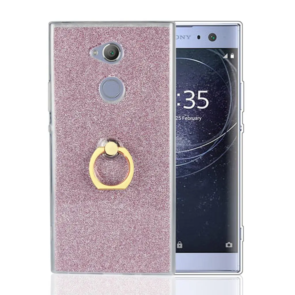 Чехол с блестками и плюшевыми шариками для Sony XZ4 XZ3 XZ2 XZ1 Compact Plus L2 XA1 XA2 Ultra L1 XZ Premium C6 C5