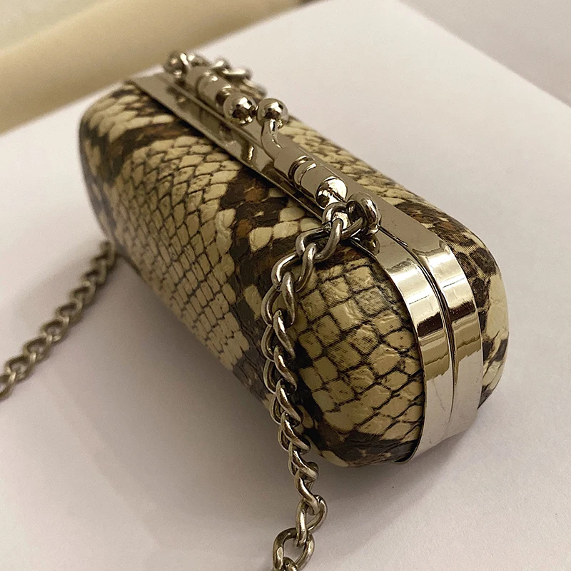 Роскошная женская сумка со змеиным узором для сообщений модная помады женщин