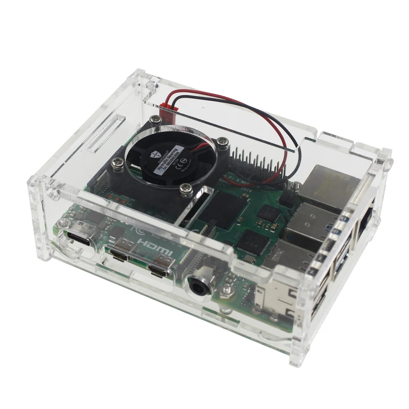 Прозрачный защитный чехол для Raspberry Pi Fan 2A вентиляторы охлаждения 5 В защита