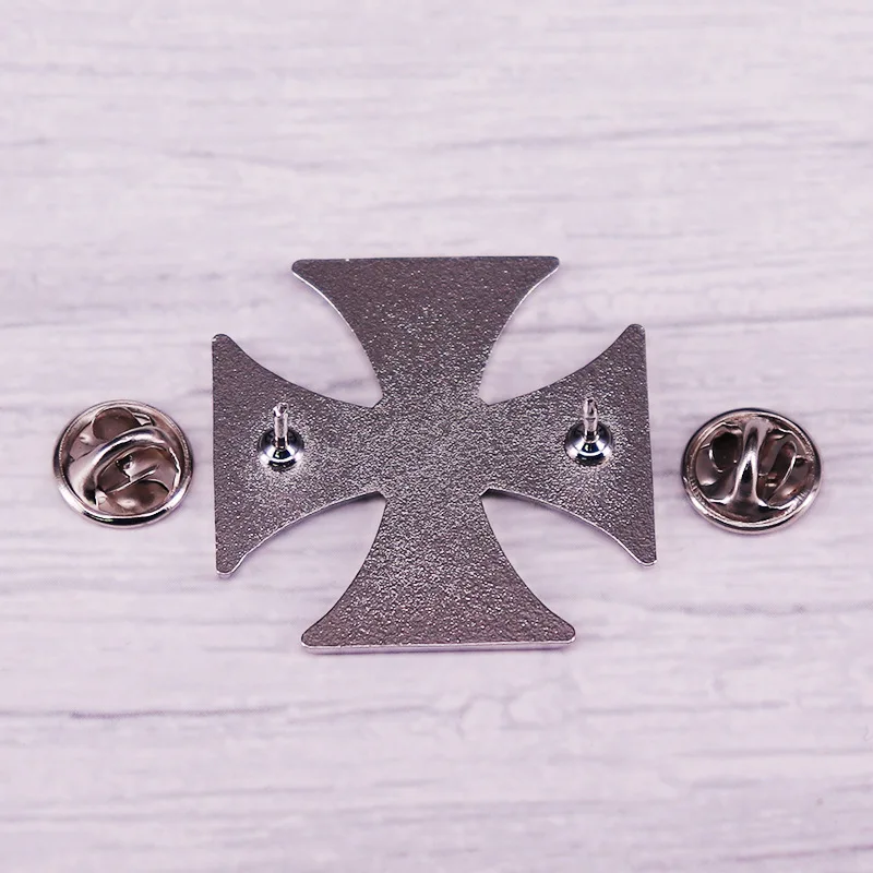 Жесткая эмалированная брошь в виде черного железа черепа немецкие военные Броши