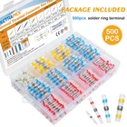 500250200100807550 шт. термоусадочные стыковые обжимные клеммы, водонепроницаемое паяльное уплотнение, электрические разъемы, соединение провода, кабеля