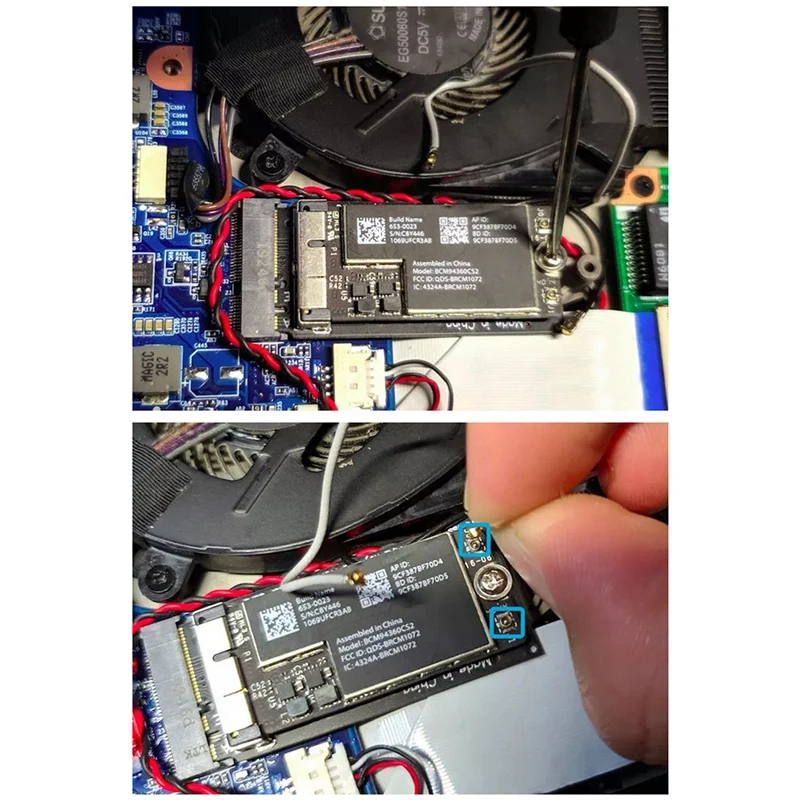 

BCM94360CS2 M.2 NGFF 2.4Ghz/5Ghz 1200M Support Airdrop Bluetooth 4.0 WiFi Card for Hackintosh Mac OS