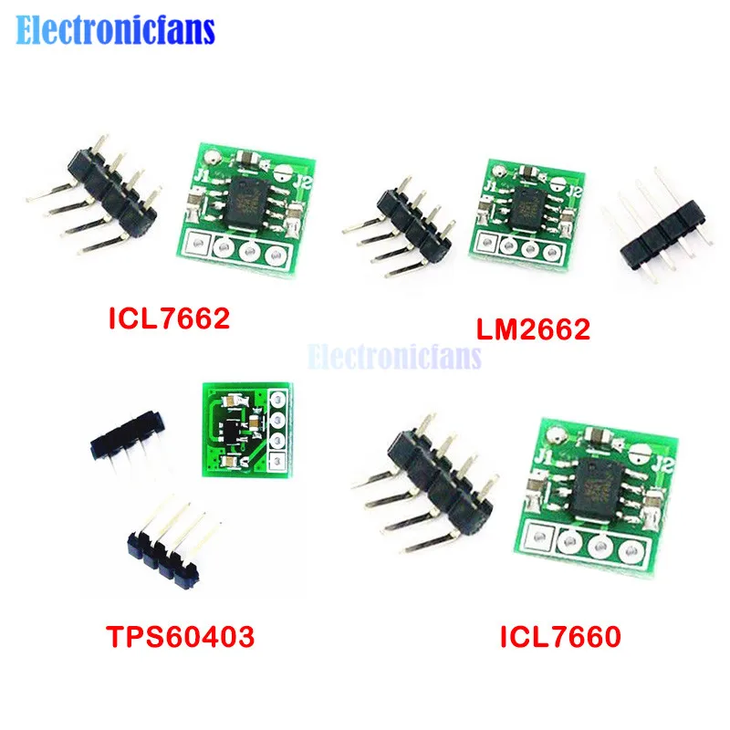 LM2662 ICL7660 ICL7662 TPS60403 модуль обратного регулятора напряжения с положительным и