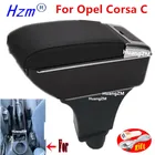Подлокотник для Opel Corsa c, для Opel Corsa C ящик для хранения в подлокотнике автомобиля, центральный контейнер для хранения со светодиодной подсветкой USB