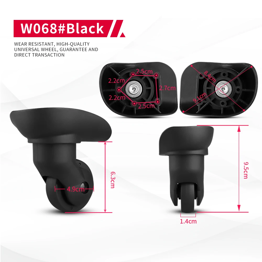 DILONG W068 Luggage trolley case wheels accessories universal wheel pulley password box suitcase high-quality repair caster