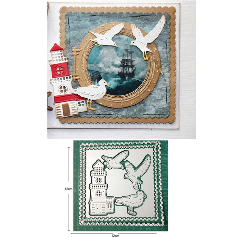 

craft dies metal cutting dies cut die mold bird lighthouse frame decoration Scrapbook dies knife mould blade punch stencils dies