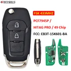 Пульт дистанционного управления для автомобиля FSK 433 МГц PCF7945P  HITAG PRO  49 ID49 чип для Ford Ranger F150 2015-2018 FCC ID: EB3T-15K601-BA