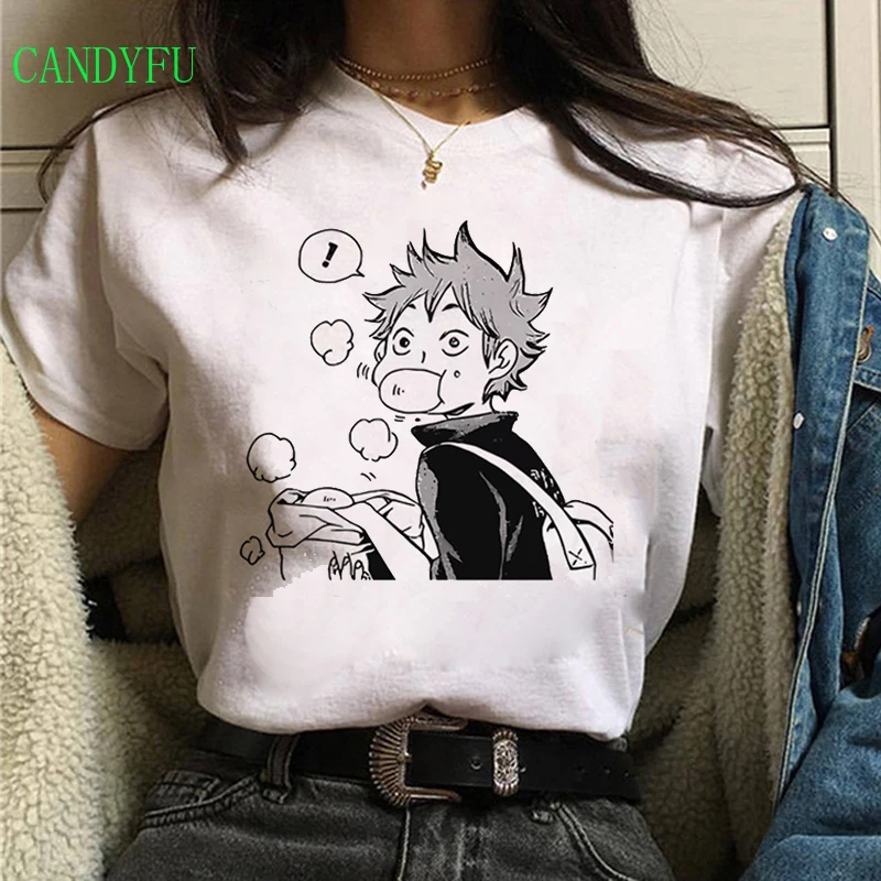 Футболка Haikyuu с аниме футболки для женщин и мужчин забавная школьная футболка