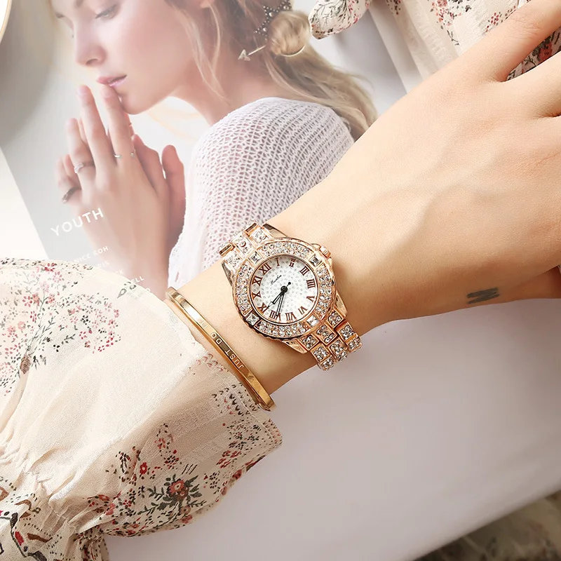 Montre femme, новинка, женские часы, стразы, женский браслет, наручные часы, женские модные часы, женские аналоговые кварцевые часы из сплава, BM207