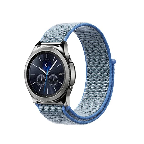 Нейлоновый ремешок 22 мм 20 мм для samsung gear s2 sport S3 Frontier Classic galaxy watch 42 мм 46 мм huami amazfit bip band huawei gt 2 - Цвет ремешка: sky blue