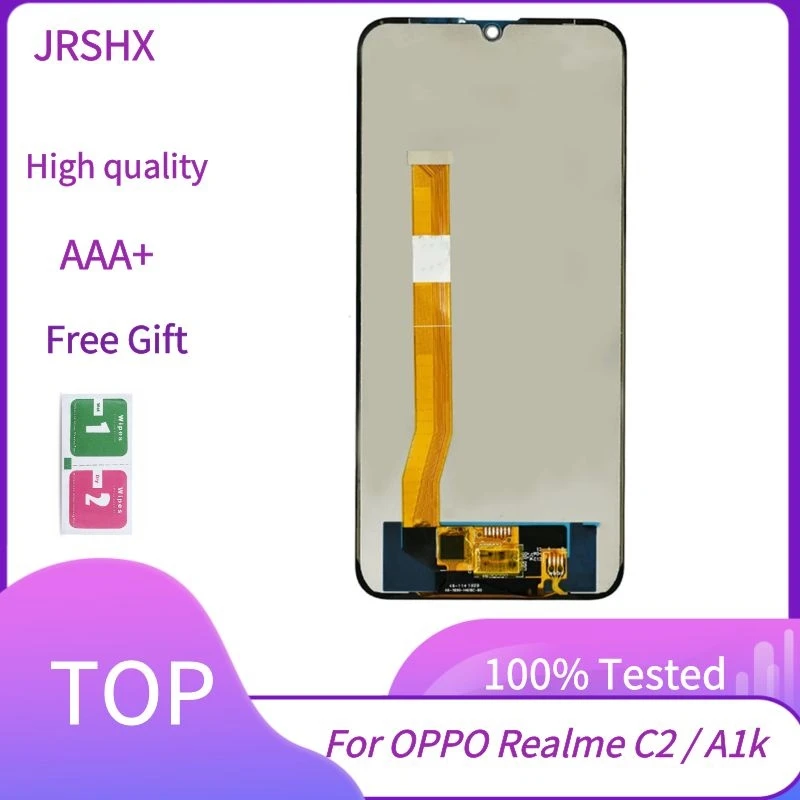 

AAA Quality LCD For OPPO Realme C2 LCD display touch panel screen digiziter sensor assembly for OPPO RMX1941 A1K lcd replacement