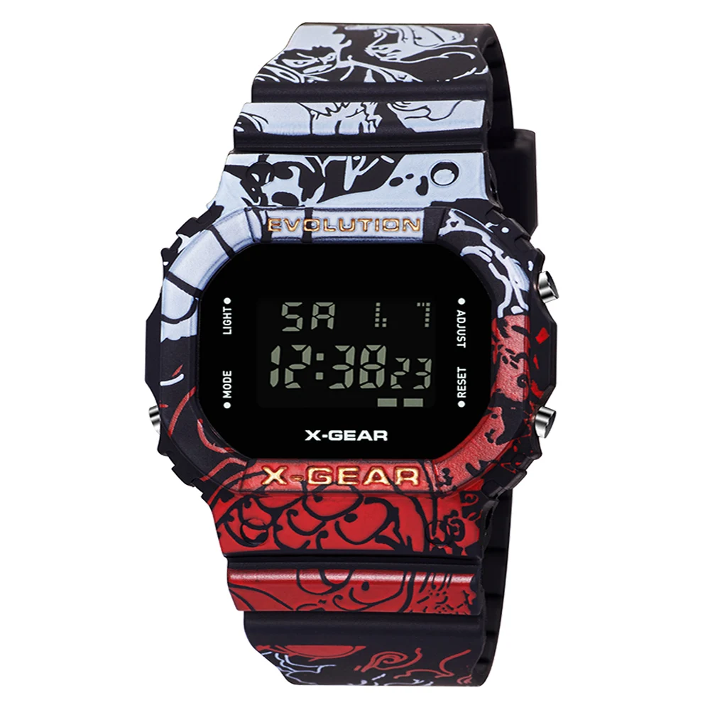 

Часы мужские электронные в стиле G-Shock, светодиодный ные цифровые аналоговые, водонепроницаемые с квадратным циферблатом